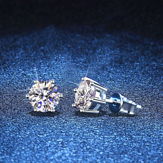 [KELA]SIX-PRONG MOISSANITE EARRINGS