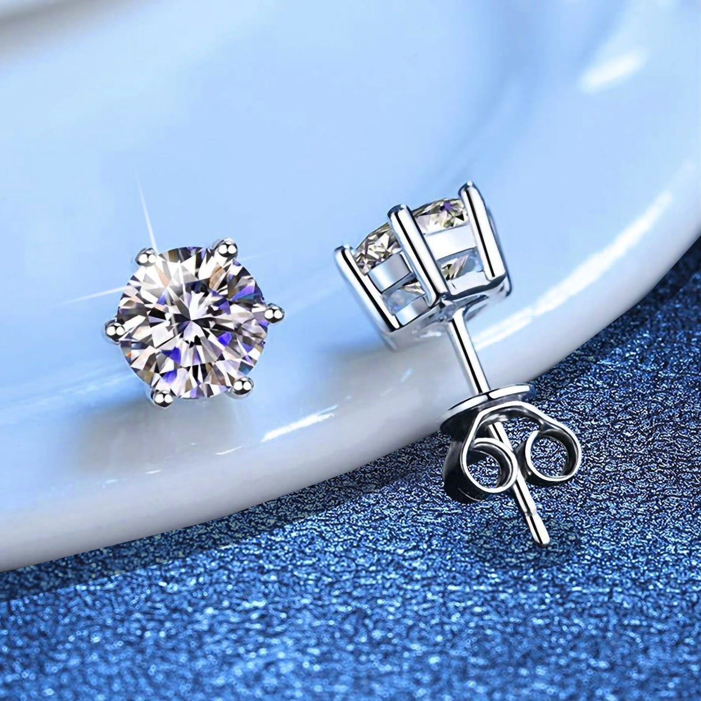 [KELA]SIX-PRONG MOISSANITE EARRINGS