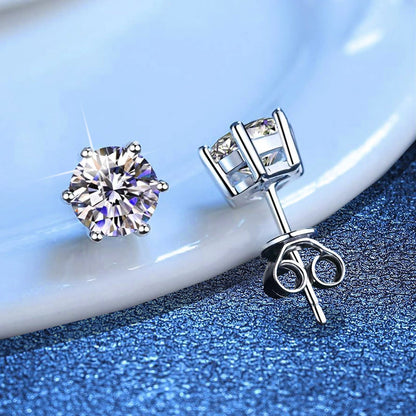 [KELA]SIX-PRONG MOISSANITE EARRINGS