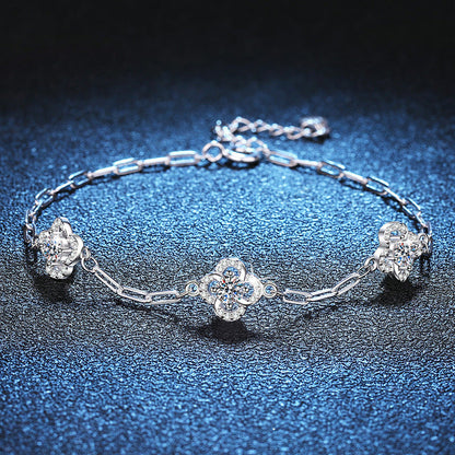 [KELA]TRIPLE-CLOVER MOISSANITE BRACELET