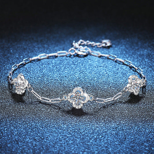 [KELA]TRIPLE-CLOVER MOISSANITE BRACELET