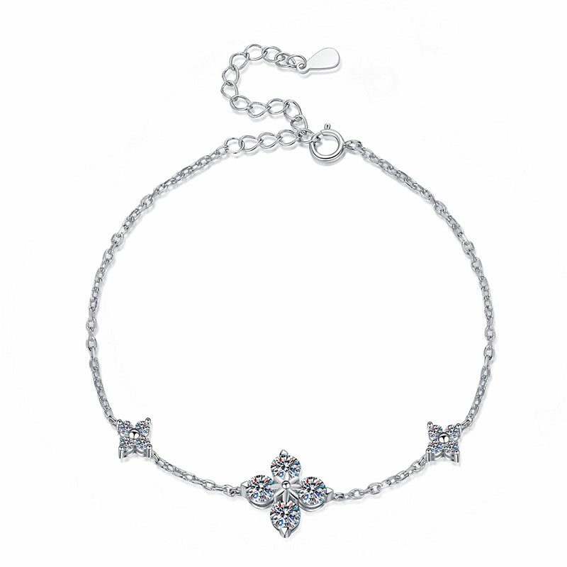 [KELA]CLOVER LUCKY CHARM MOISSANITE BRACELET