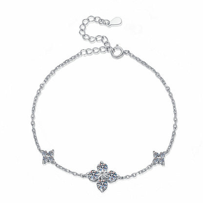 [KELA]CLOVER LUCKY CHARM MOISSANITE BRACELET