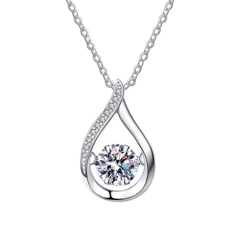 [KELA]DANCING WATER DROP MOISSANITE NECKLACE