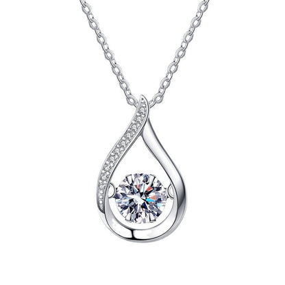 [KELA]DANCING WATER DROP MOISSANITE NECKLACE