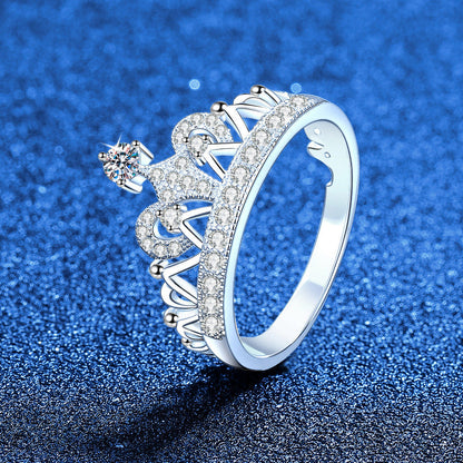 [KELA]DREAMY CROWN MOISSANITE RING - 1.2CT ELEGANT PRINCESS STYLE