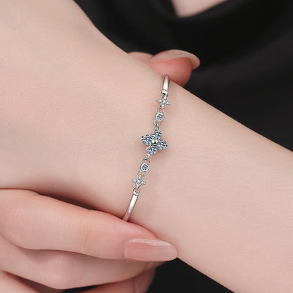 [KELA]CLOVER & TWIN-STAR MOISSANITE BRACELET
