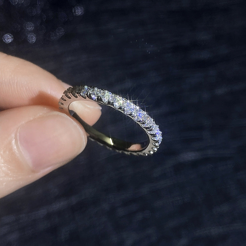 [KELA]DAINTY 0.87CT FULL ETERNITY MOISSANITE RING