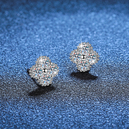 [KELA]ELEGANT FOUR-LEAF CLOVER MOISSANITE STUD EARRINGS