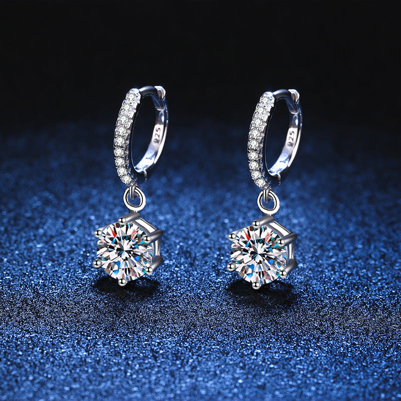[KELA]CLASSIC 6-PRONG MOISSANITE DROP EARRINGS