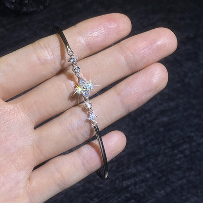 [KELA]CLOVER & TWIN-STAR MOISSANITE BRACELET