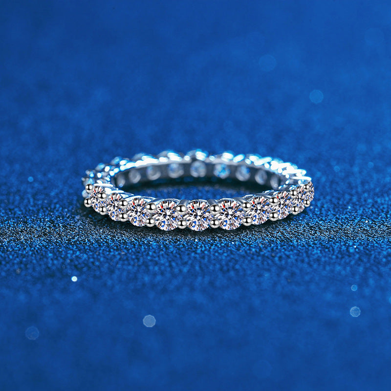 [KELA]LUXURIOUS 2.2 CARAT FULL ETERNITY MOISSANITE RING