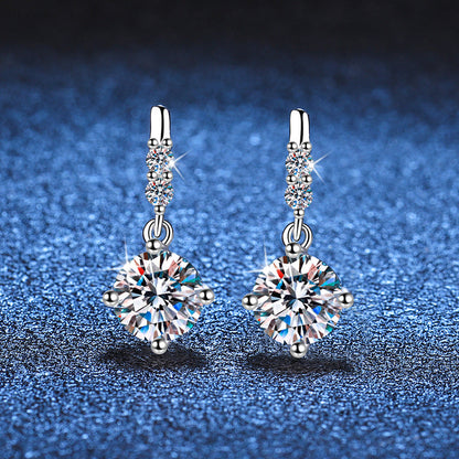 [KELA]DYNAMIC TASSEL MOISSANITE DROP EARRINGS