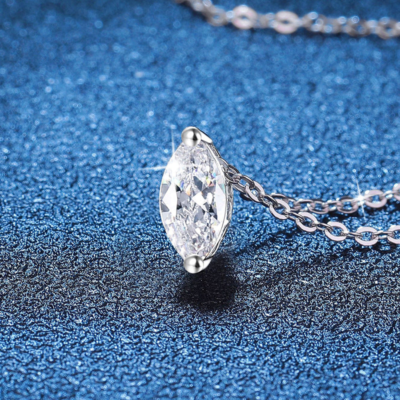 [KELA]SOPHISTICATED MARQUISE-CUT MOISSANITE PENDANT NECKLACE