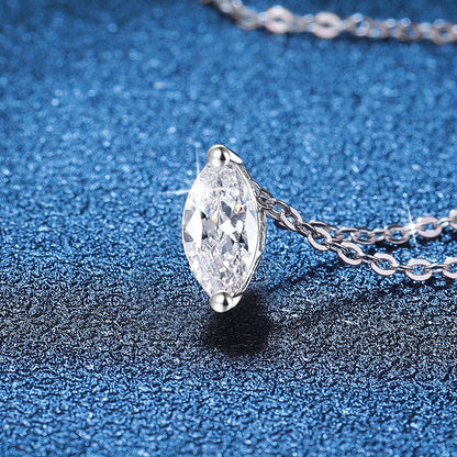 [KELA]SOPHISTICATED MARQUISE-CUT MOISSANITE PENDANT NECKLACE
