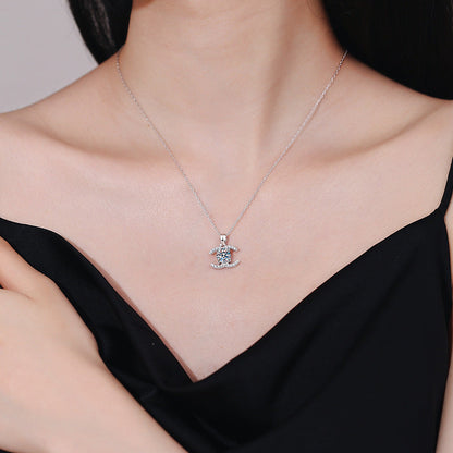 [KELA]CLASSIC INTERLOCKING MOISSANITE PENDANT NECKLACE