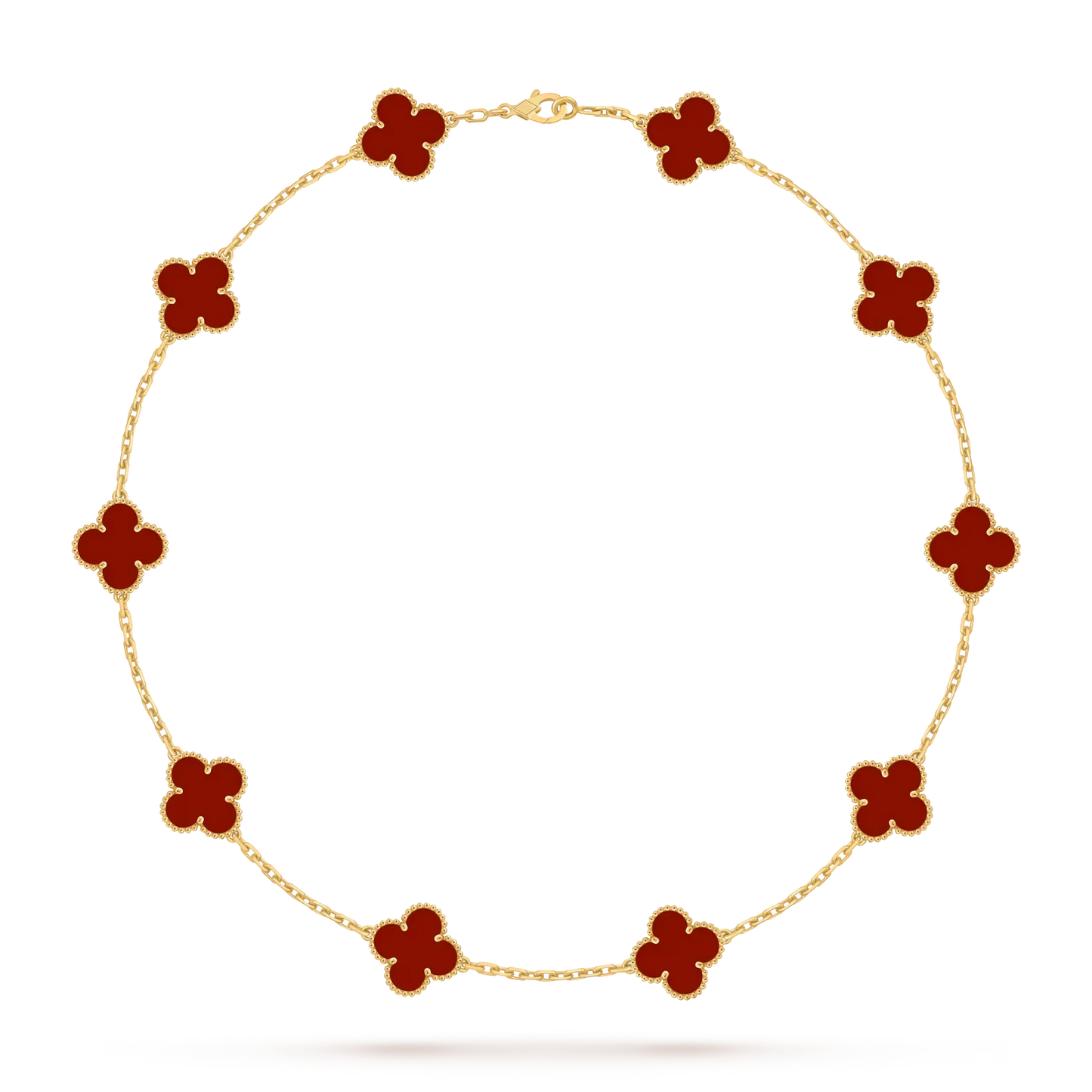 [KELA]CLASSIC LUCKY 10-MOTIF CLOVER NECKLACE GOLD COLLECTION