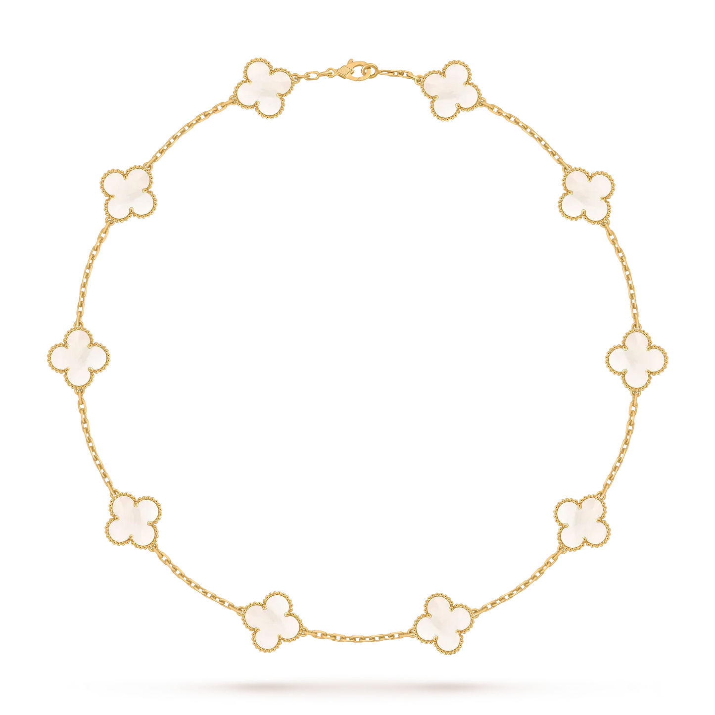 [KELA]CLASSIC LUCKY 10-MOTIF CLOVER NECKLACE GOLD COLLECTION
