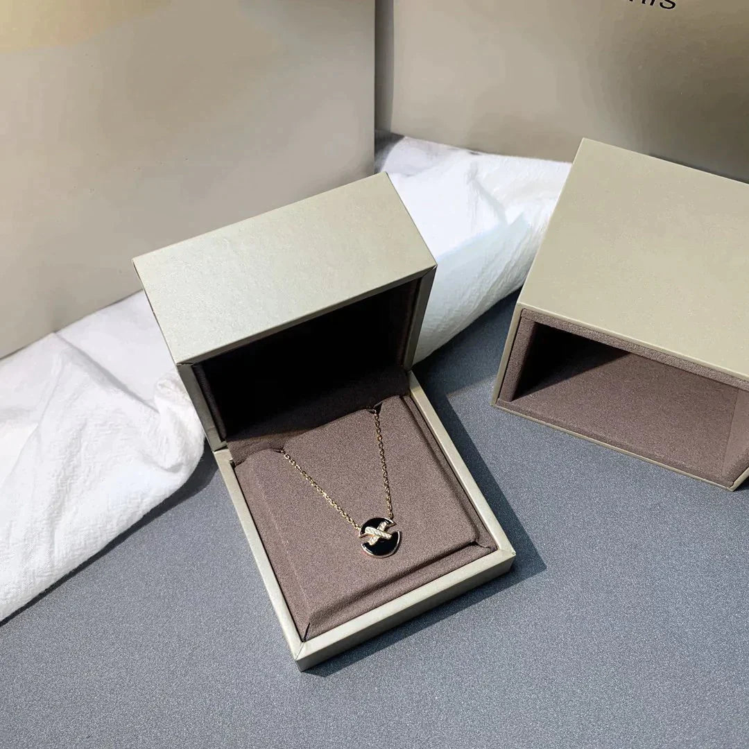 [KELA]JEUX DE ROSE GOLD DIAMOND NECKLACE