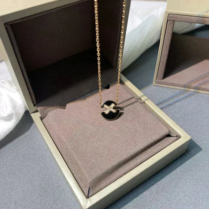 [KELA]JEUX DE ROSE GOLD DIAMOND NECKLACE