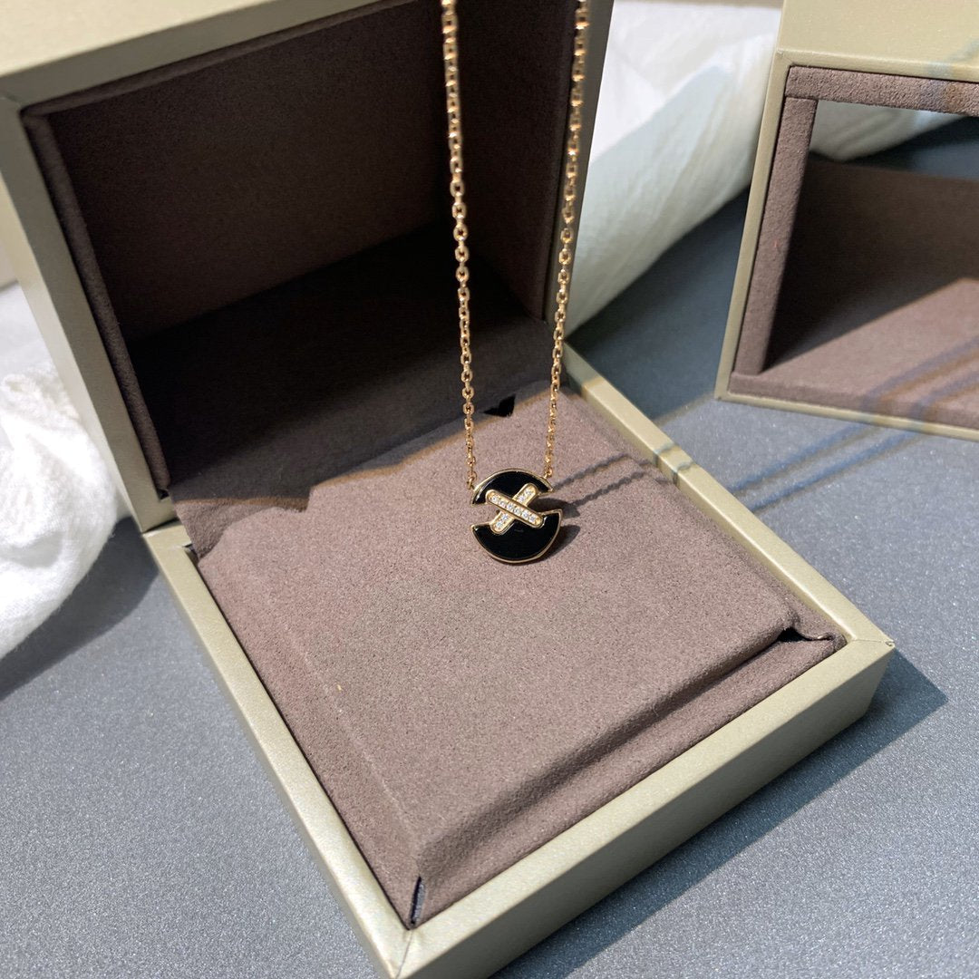[KELA]JEUX DE ROSE GOLD DIAMOND NECKLACE