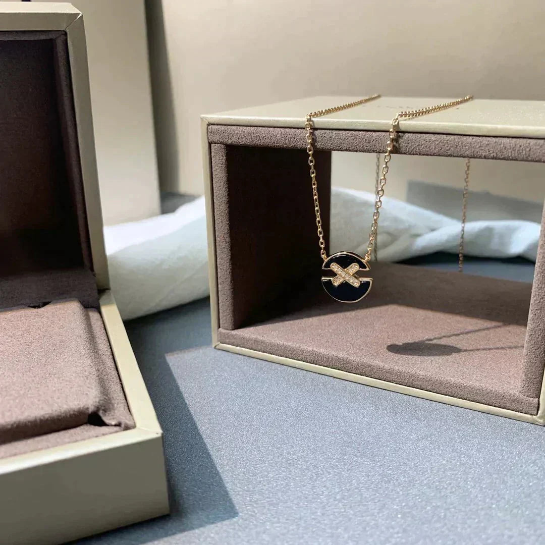 [KELA]JEUX DE ROSE GOLD DIAMOND NECKLACE