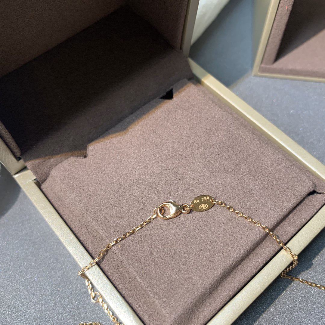 [KELA]JEUX DE ROSE GOLD DIAMOND NECKLACE