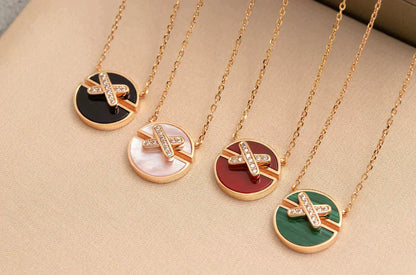 [KELA]JEUX DE ROSE GOLD DIAMOND NECKLACE
