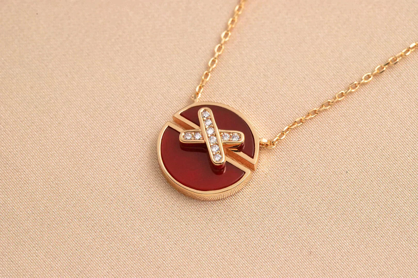[KELA]JEUX DE ROSE GOLD DIAMOND NECKLACE