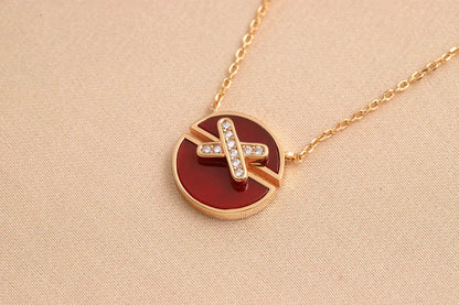 [KELA]JEUX DE ROSE GOLD DIAMOND NECKLACE
