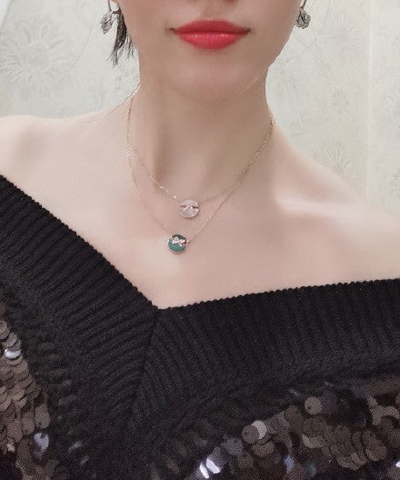 [KELA]JEUX DE ROSE GOLD DIAMOND NECKLACE