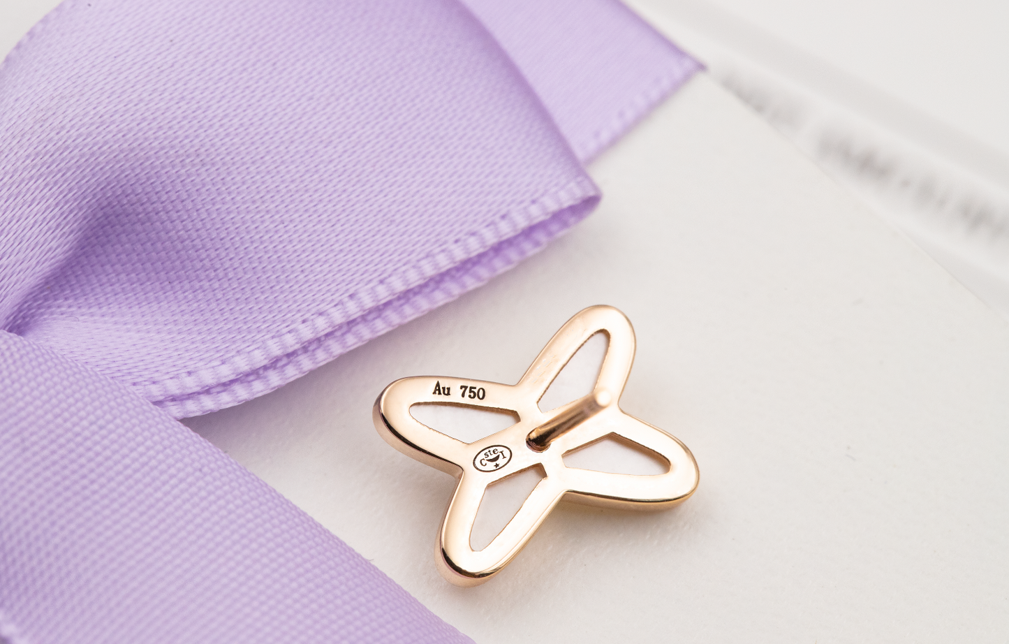 [KELA]JEUX DE WHITE MOP ROSE GOLD DIAMOND EARRINGS