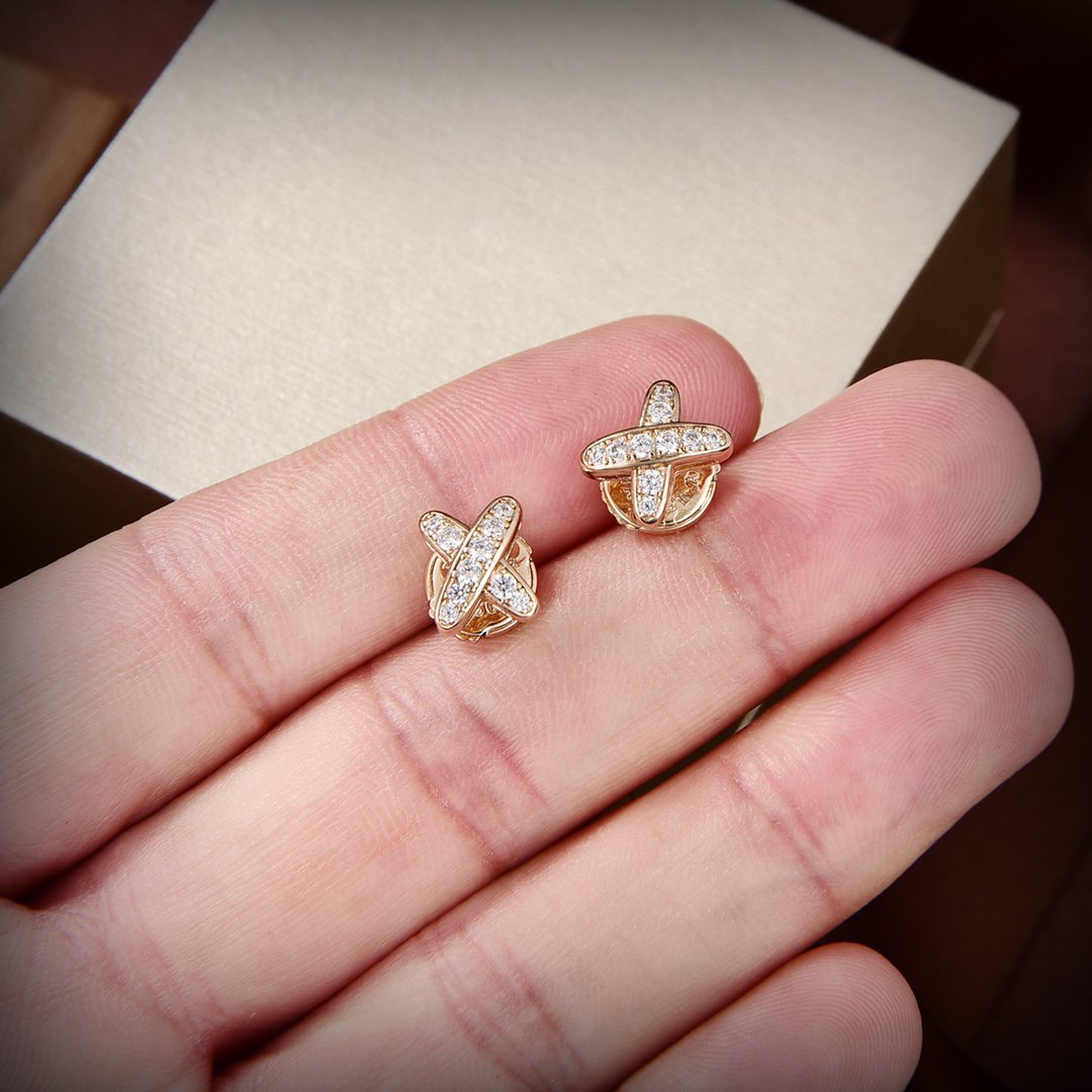 [KELA]JEUX DE GOLD DIAMOND EARRINGS