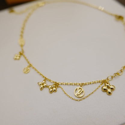 [KELA]BLOOMING SUPPLE NECKLACE BRASS