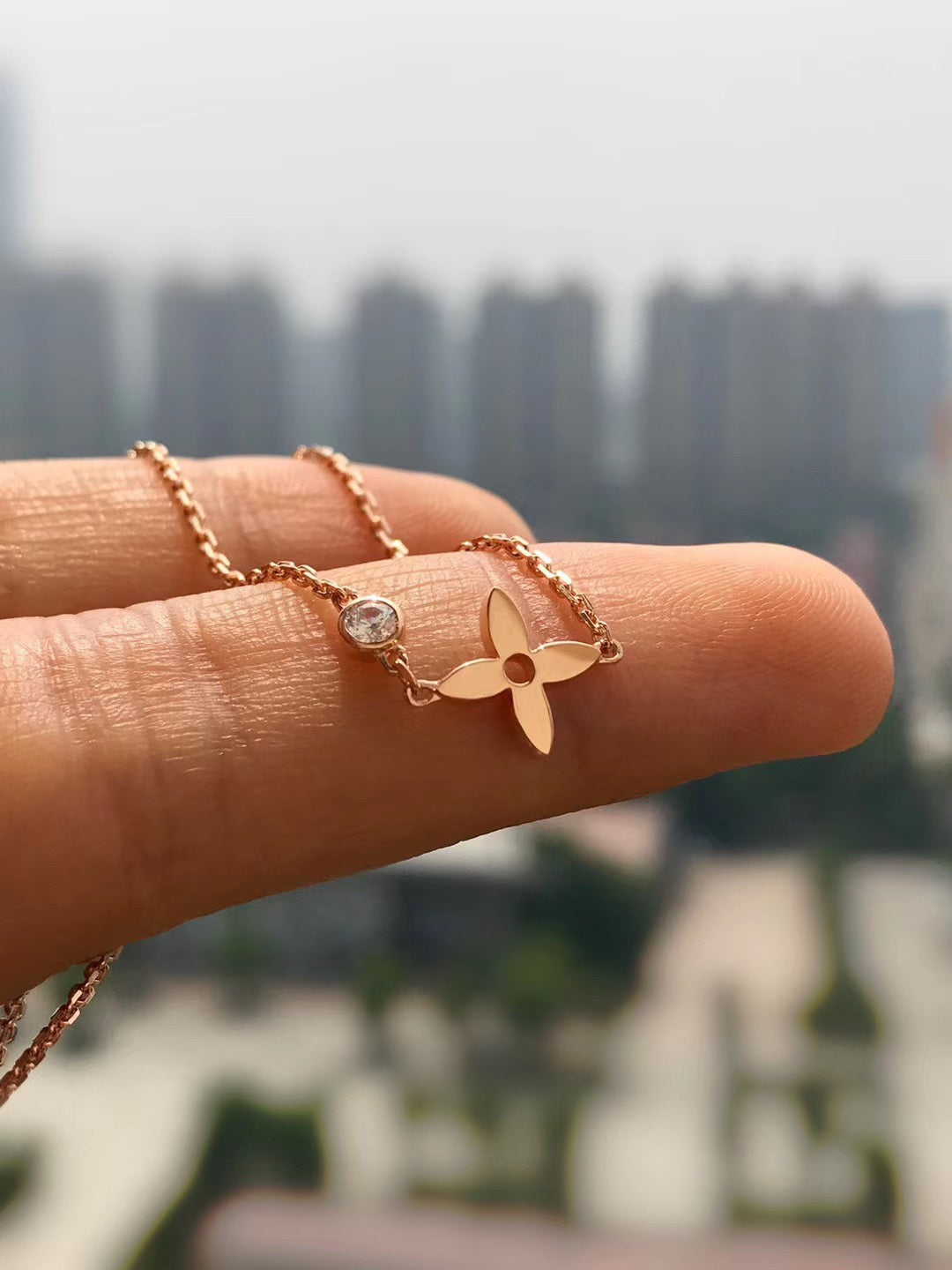 [KELA]BLOSSOM PENDANT ROSE GOLD AND DIAMOND