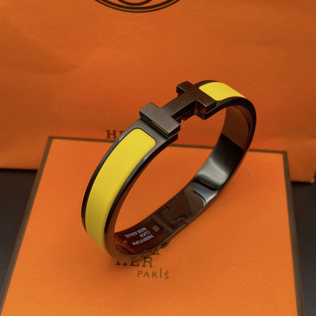 [KELA]CLIC HM SO BLACK YELLOW BRACELET