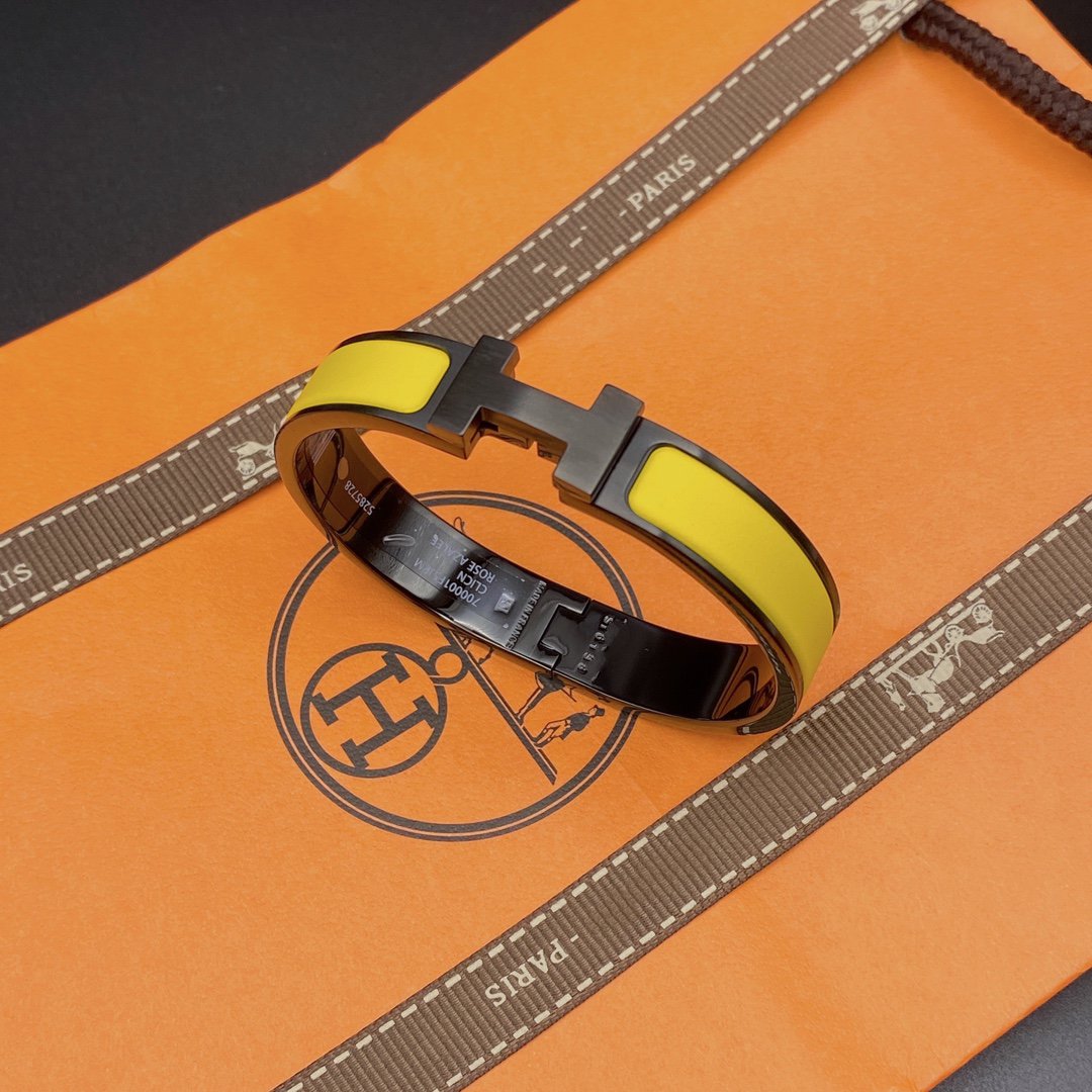 [KELA]CLIC HM SO BLACK YELLOW BRACELET