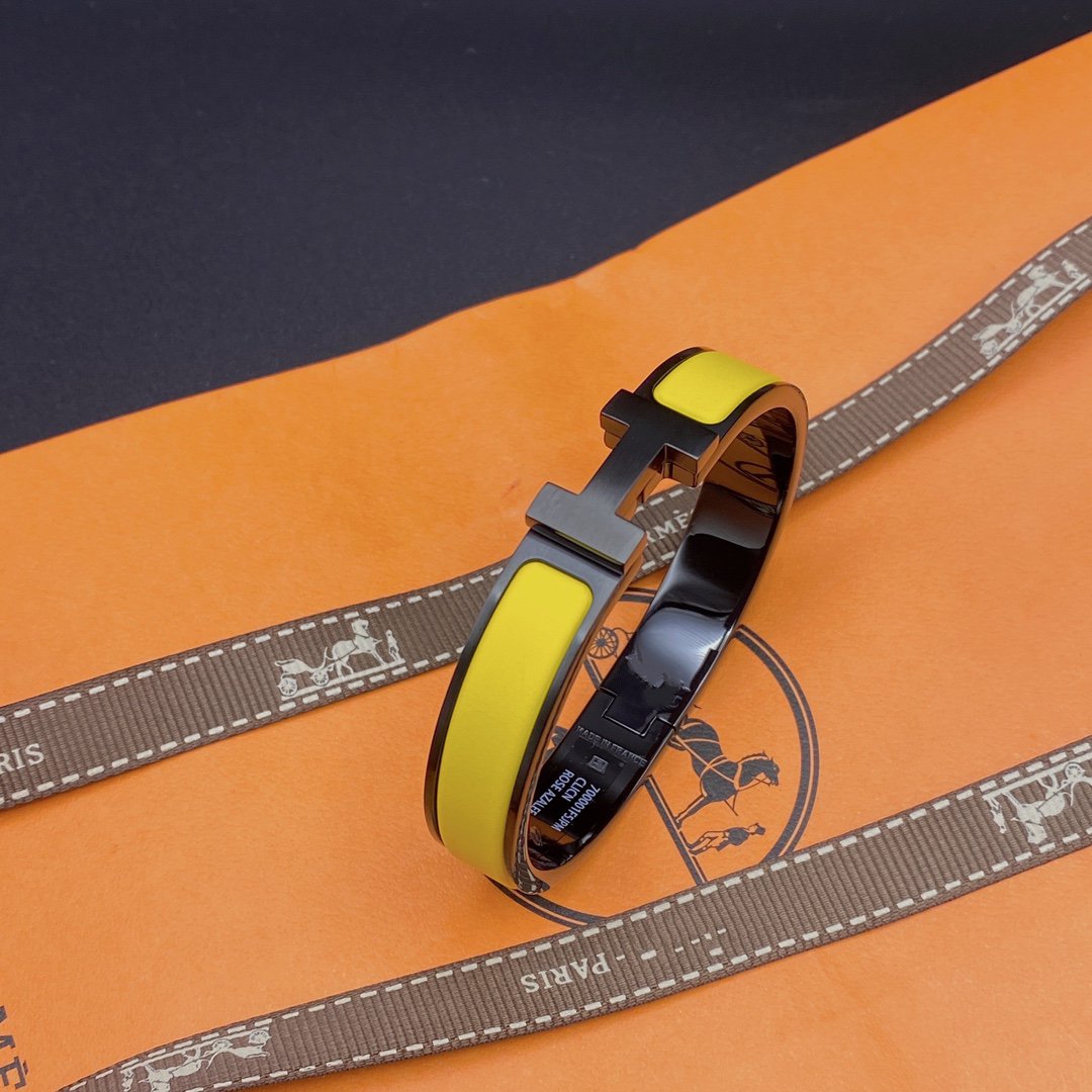 [KELA]CLIC HM SO BLACK YELLOW BRACELET