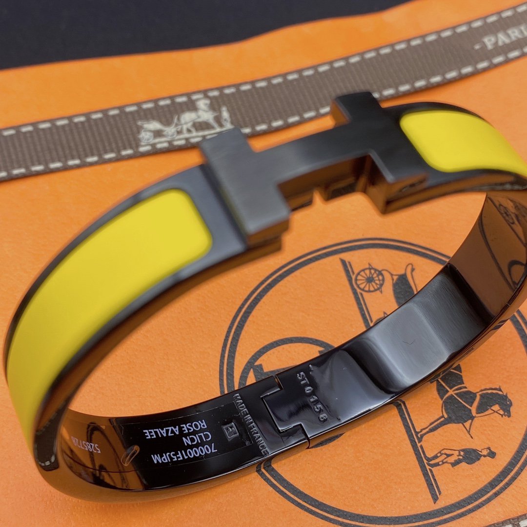 [KELA]CLIC HM SO BLACK YELLOW BRACELET