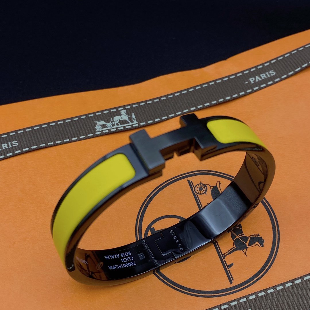 [KELA]CLIC HM SO BLACK YELLOW BRACELET