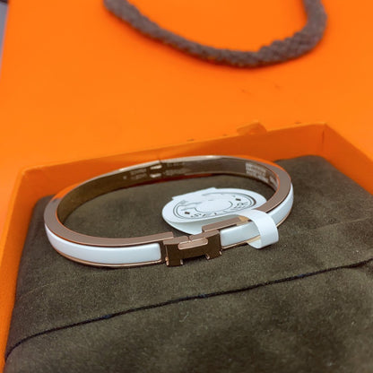 [KELA]CLASSIC HM CLIC WHITE 8MM ENAMEL BRACELET