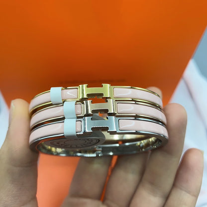 [KELA]CLASSIC HM CLIC  PINK 8MM ENAMEL BRACELET