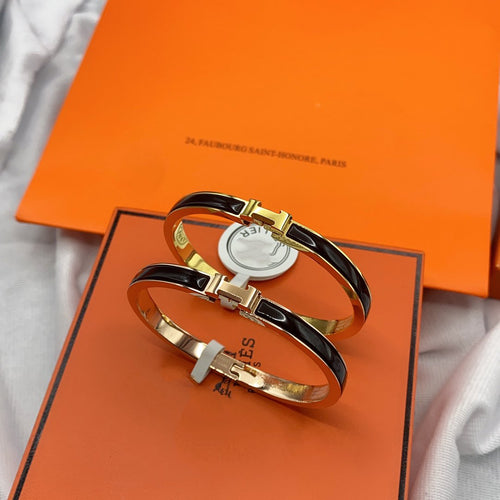 [KELA]CLASSIC HM CLIC BLACK 8MM ENAMEL BRACELET