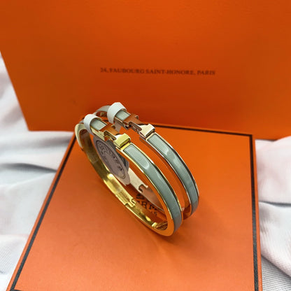 [KELA]CLASSIC HM CLIC GREEN 8MM ENAMEL BRACELET