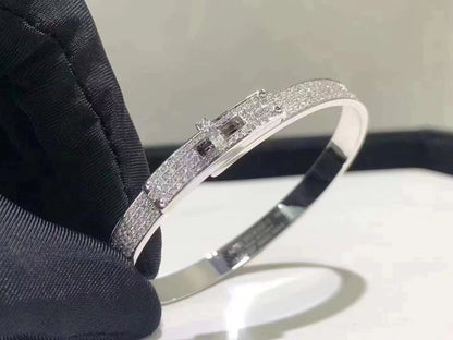[KELA]HM KELLY BRACELET IN SILVER AND FULL PAVE DIAMOND