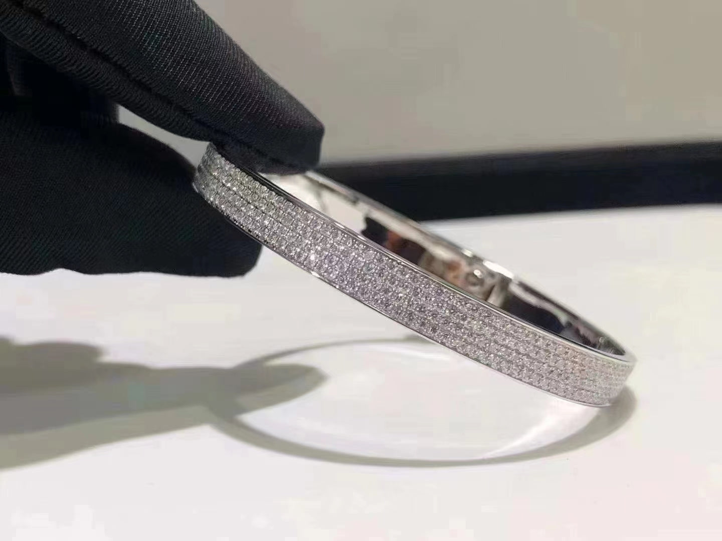 [KELA]HM KELLY BRACELET IN SILVER AND FULL PAVE DIAMOND
