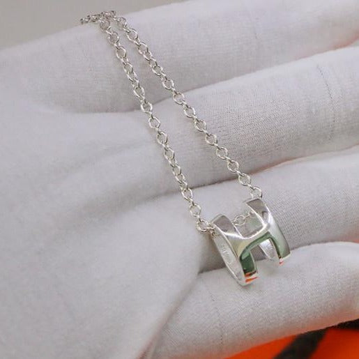 [KELA]HM NECKLACE H LETTER OVAL SERIES