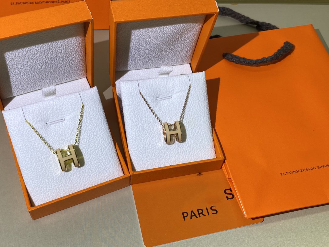 [KELA]HM CLIC YELLOW ENAMEL GOLD NECKLACE