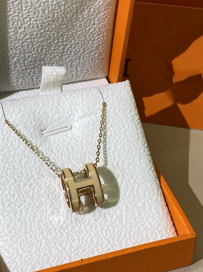 [KELA]HM CLIC YELLOW ENAMEL GOLD NECKLACE