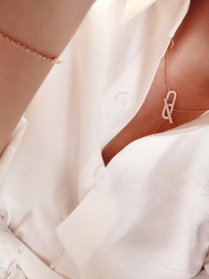 [KELA]HM FIRE PIG NOSE NECKLACE TRENDY STREET